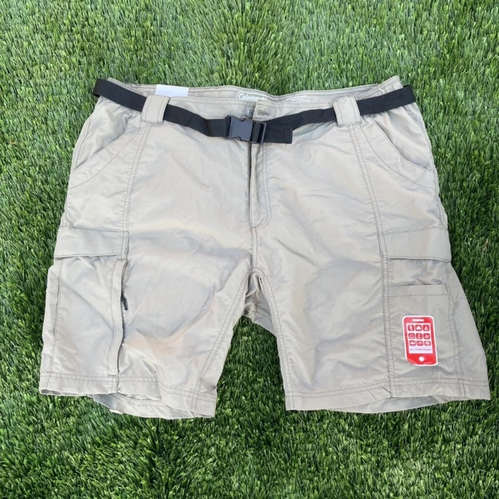 Coleman Cargo Shorts Size XXL Ripstop Outdoor Hiking Belted Nylon